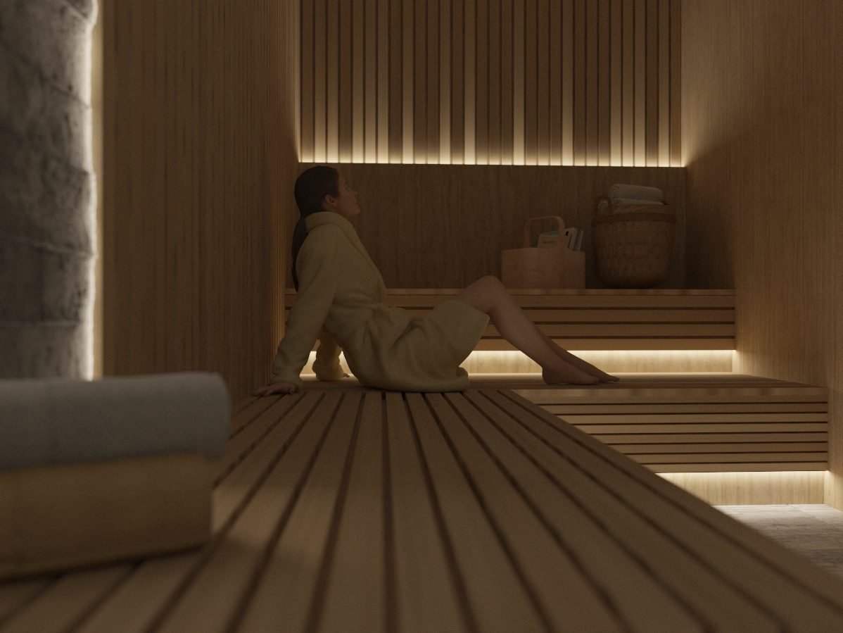 Render de Casa 33 · Lagunas 2 — sauna