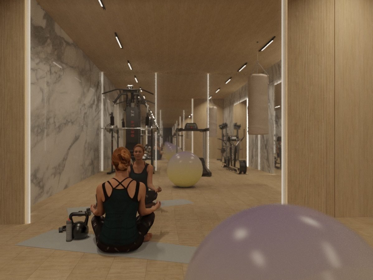 Render de Casa 33 · Lagunas 2 — gimnasio