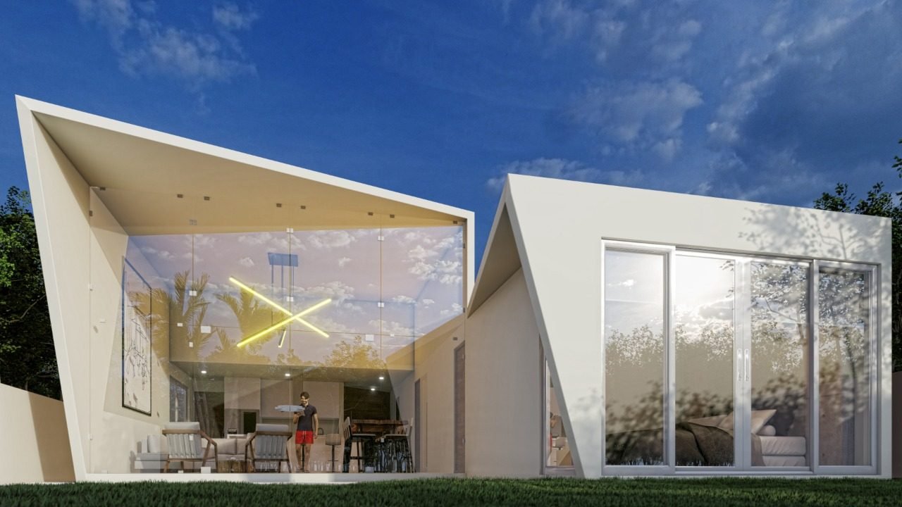 Render de Casa Mayakoba — el pabellón de noche