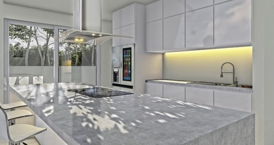Render de la cocina